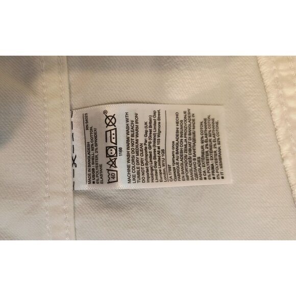 Banana Republic White Denim Jacket Womens S - Picture 6 of 6